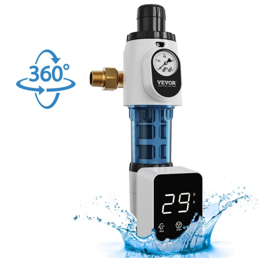 Vevor Spin Down Filter - 40 Micron Whole House Sediment Filter for Well Water