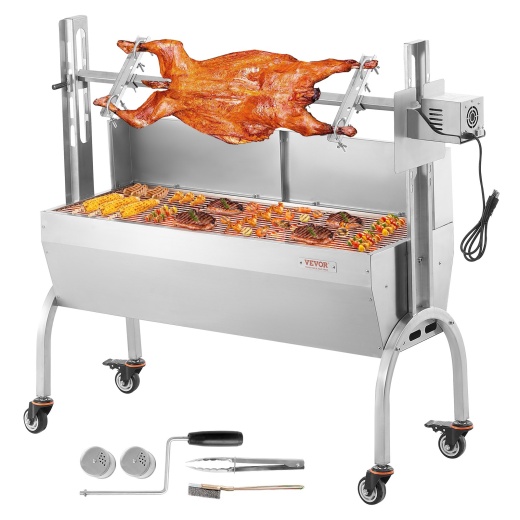 Vevor Roaster Spit Rotisserie Bbq Grill Pig Lamb Chicken Roaster 52W 198Lbs