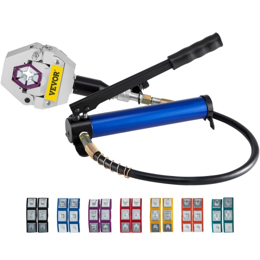 Vevor Manually Operated AC Hose Crimper FS-7842B Separable Hydraulic Hose Crimper Kit