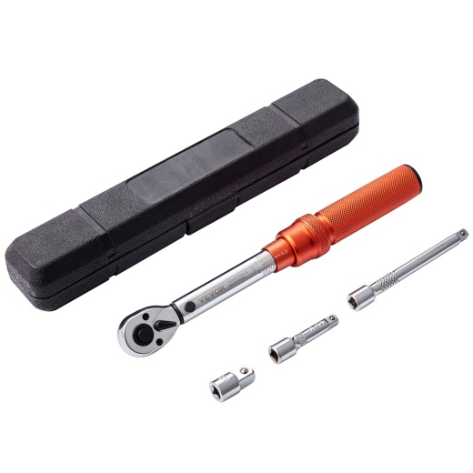 Vevor Torque Wrench: 1/4-Inch Drive Click Torque Wrench 20-200In.Lb/3-23N.M with Adapters and Extension Rod