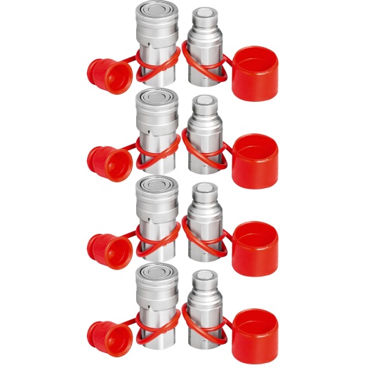Vevor Hydraulic Quick Connect 1/2 Body With 1/2" NPT Thread Hydraulic Coupler Set