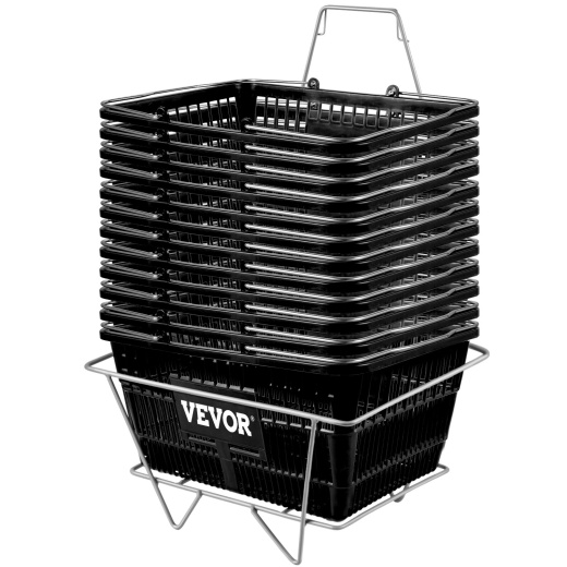 Vevor Shopping Basket Set of 12 - Durable, Spacious, and Convenient