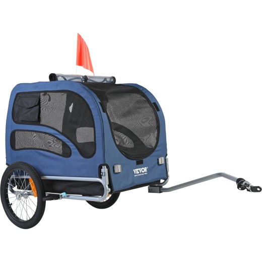 Vevor Dog Bike Trailer - Supports Up To 100 Lbs - Pet Cart Bicycle Carrier
