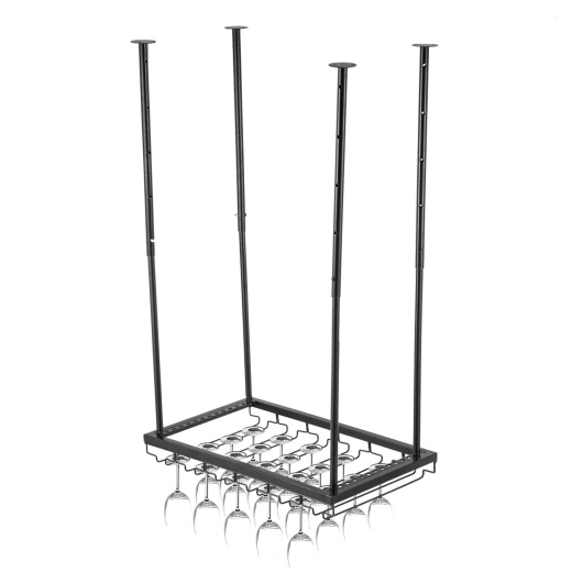 Vevor Ceiling Wine Glass Rack - Adjustable Hanging Wine Rack Cabinet