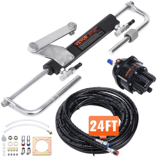 Vevor Hydraulic Outboard Steering Kit - 90Hp Marine Boat Hydraulic Steering System