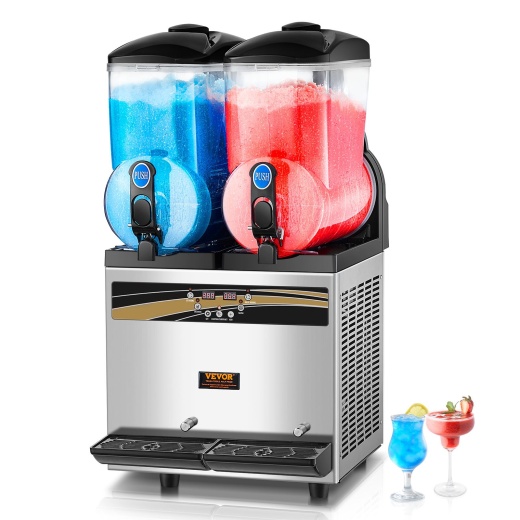 Vevor Margarita Machine - 15Lx2 Tank Commercial Slushy Machine