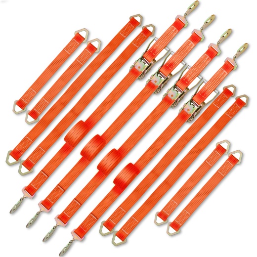 Vevor Ratchet Tie Down Straps - Heavy Duty 2'' X 15.6' with Snap Hooks
