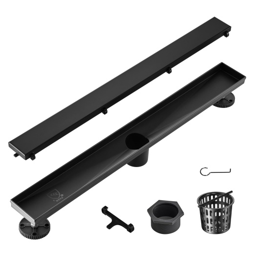 Vevor 24-Inch Linear Shower Drain Offset with Tile Insert Cover