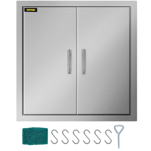 Vevor 31 Inch BBQ Access Door - 304 Stainless Steel Outdoor Kitchen Double Door