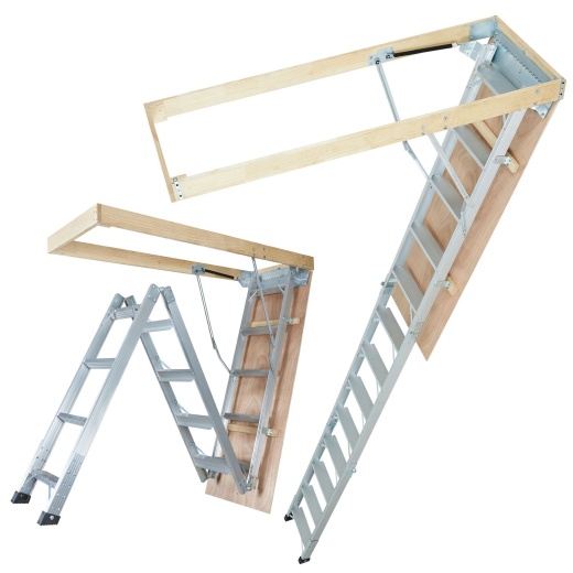 Vevor Attic Ladder Foldable - 350-Pound Capacity, 22.5" x 63", Multi-Purpose Aluminium Extension