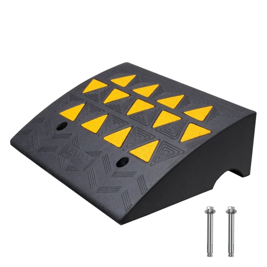 VEVOR Rubber Curb Ramp 6" Rise Height Sidewalk Curb Ramp for Forklifts, Trucks, Buses, Cars, Wheelchairs, Bikes