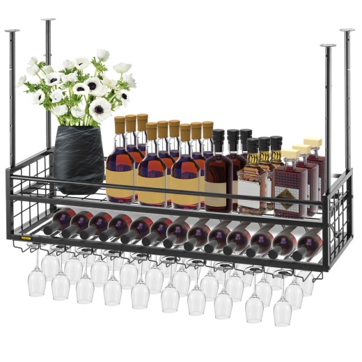 Vevor Ceiling Wine Glass Rack - Perfect Hanging Wine Rack for Your Space