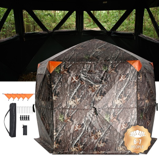 Vevor Hunting Blind: 288° See Through Ground Blind for 6-7 People