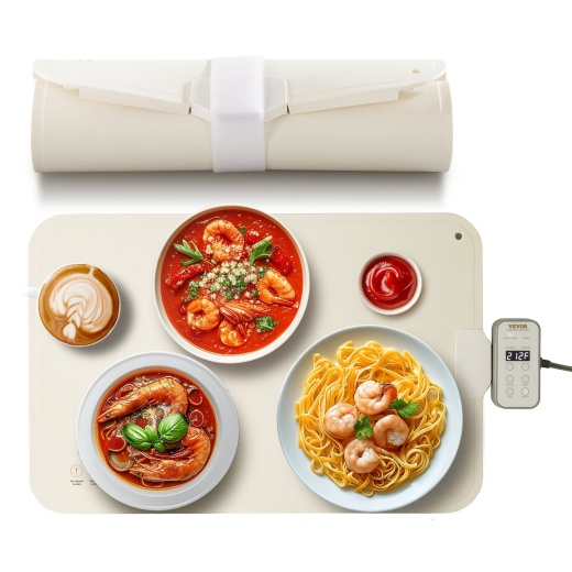 Vevor Electric Warming Tray Rollable Food Warming Mat W/ Temp Control For Buffet