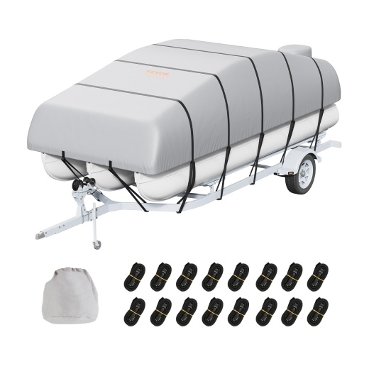 Vevor Pontoon Boat Cover - 23'-24' Waterproof Trailerable Protection