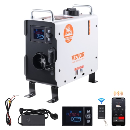Vevor Diesel Air Heater 12V/24V 2Kw Bluetooth App Remote Control For Outdoors