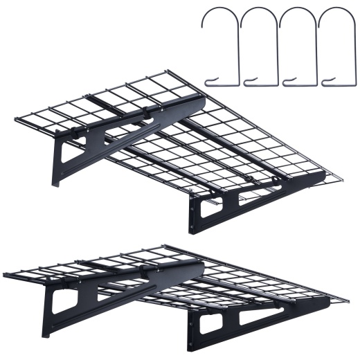 Vevor Garage Storage Shelving, 2 Pack, 4 x 2 Ft Heavy Duty Garage Shelves Wall Mounted, 500 lbs Load Capacity