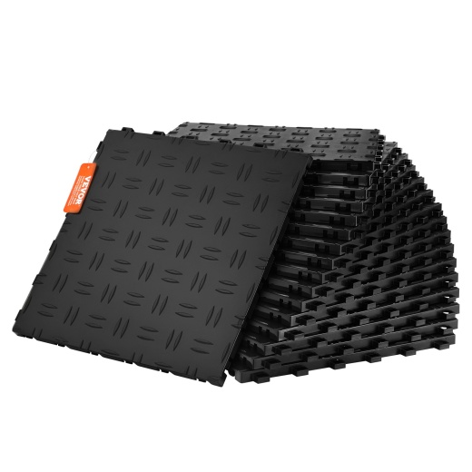 Vevor Garage Tiles Interlocking - 25 Pack Non-Slip Garage Flooring Tiles