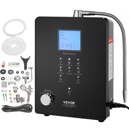 Vevor Alkaline Water Ionizer Machine - pH 3-11.2 Alkaline Acidic Hydrogen Water Purifier