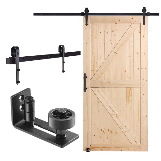 Vevor Barn Door And Hardware Kit - 42" x 84" Wood Sliding Barn Door
