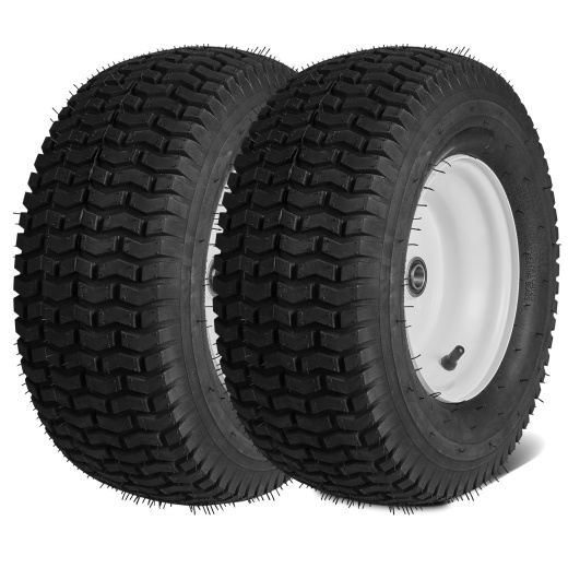 Vevor Lawn Mower Tires with Rim - 2-Pack Tubeless Tractor Tires for Riding Mower Lawn Tractor