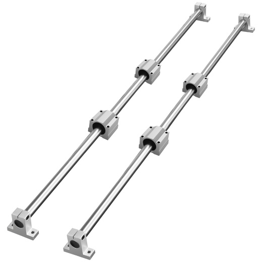 VEVOR Linear Guide Rail Set, SFC16 1000mm, 2 PCS 39.4 in/1000 mm SFC16 Guide Rails 4 PCS SC16 Slide Blocks 4 PCS Rail Supports