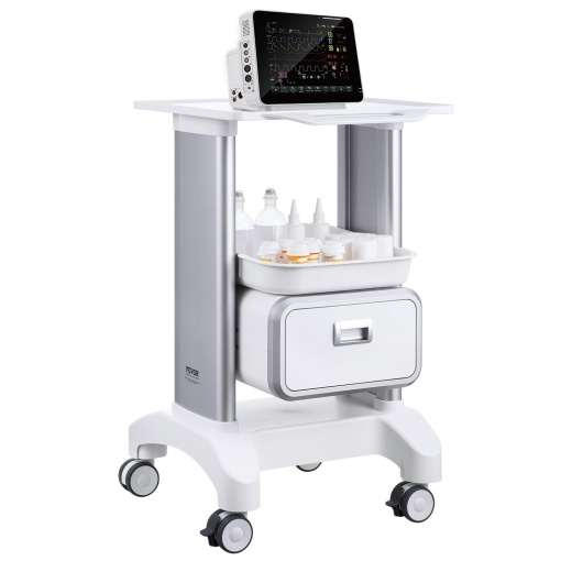 Vevor 2 Tiers Lab Carts – Mobile Medical Cart with Drawer & Top Tray