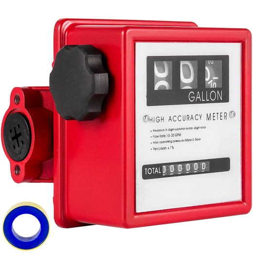 Vevor Mechanical Fuel Meter - 20 GPM Fuel Flow Meter for Accurate Fuel Measurement
