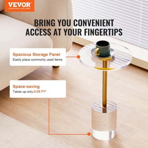 Vevor Clear Acrylic End Table