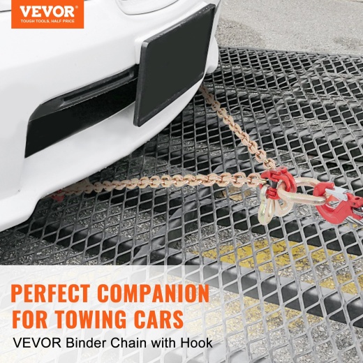 Vevor V-Chain Bridle - 9620 Lbs WLL 5/16'' x 3' G80 Tow Chain with RTJ Cluster Hooks