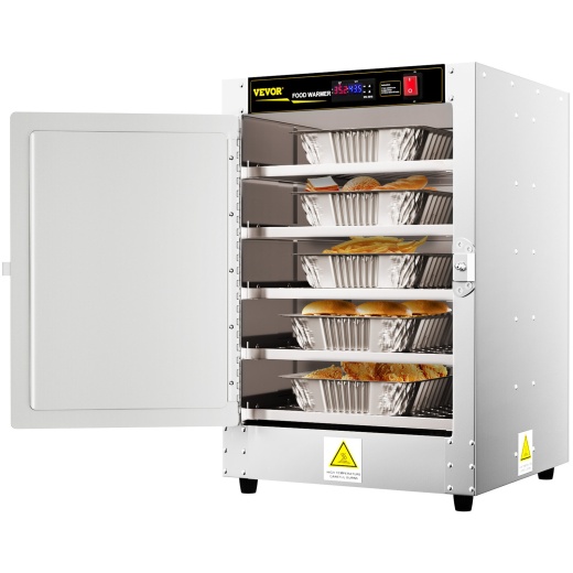 Vevor Hot Box Food Warmer - 19" x 19" x 29" Concession Warmer With Water Tray