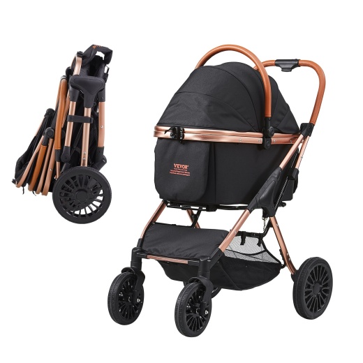 Vevor Pet Stroller - 4 Wheels Dog Stroller with Brakes