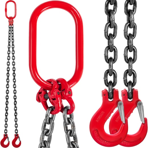 Vevor 6Ft Chain Sling - 5/16 In X 6 Ft Double Leg With Grab Hooks