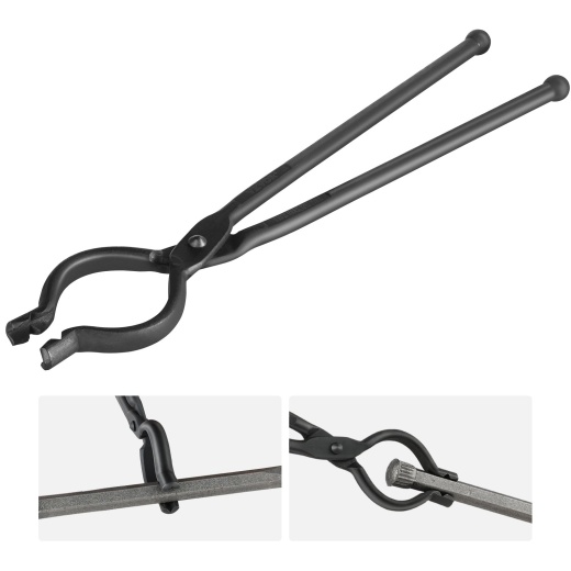 Vevor Blacksmith Tongs - 18” V-Bit Bolt Tongs for Forging Excellence
