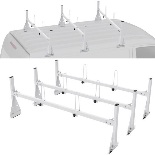 Vevor Trailer Ladder Rack Van Roof Ladder Rack 800 Lbs 56.7-63 Inch Adjustable