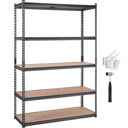 Vevor Storage Shelving Unit - 5-Tier Adjustable Heavy Duty Garage Shelves Metal Organizer Utility Rack