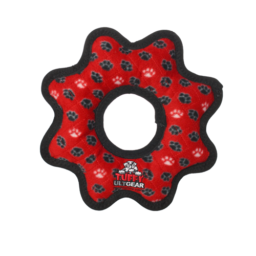 Tuffy Ultimate Gear Ring Red Paw