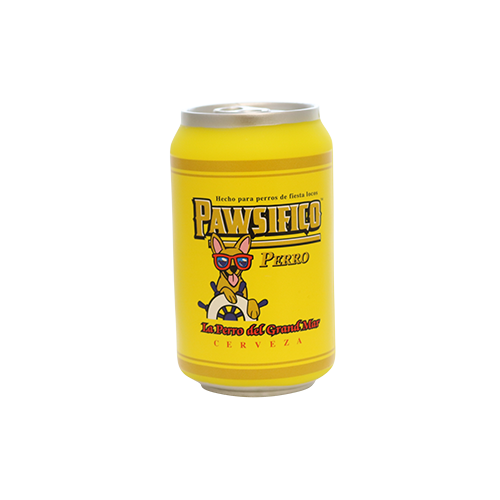 Silly Squeaker Beer Can Pawsifico Perro