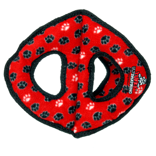 Tuffy Ultimate 3Way Ring Red Paw - A Durable and Interactive Dog Toy