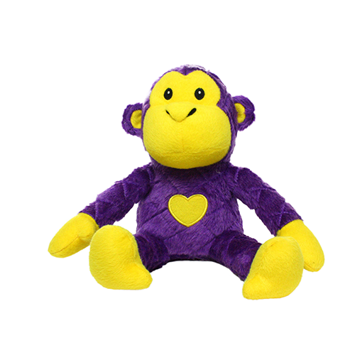 Mighty Safari Monkey Purple - Durable Dog Toy for Aggressive Play