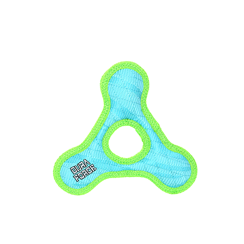 Duraforce Jr Trianglering Tiger Blue-Green Chew Toy for Small Dogs