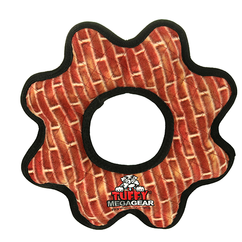 Tuffy Mega Gear Ring Brick - Durable Dog Toy for Playtime Fun