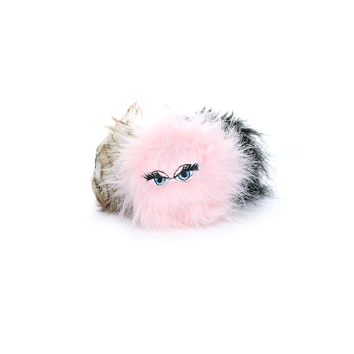 Silly Squeaker iBall Small Black Brown Pink