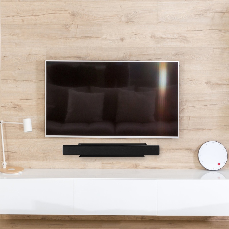 Black 23" X 3" Vesa Tv Shelf