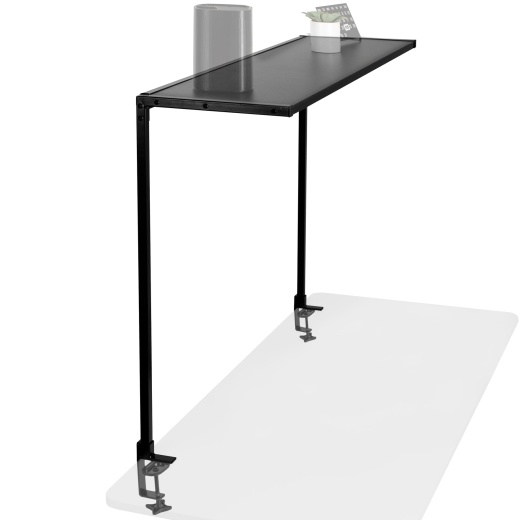 Black 42” Clamp-On Overhead Shelf