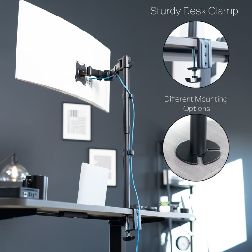 VIVO Single Monitor Extra Tall Desk Mount