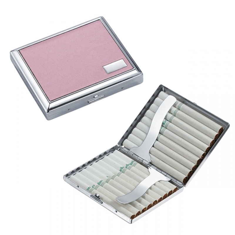 Visol India Pink Leatherette Double Sided Cigarette Case