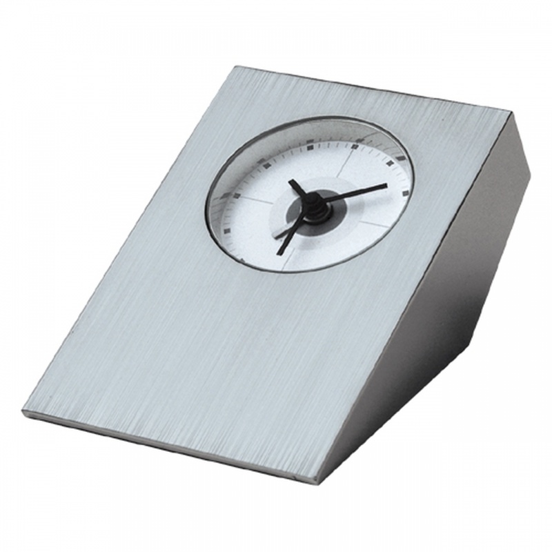 Visol Tracker Brushed Nickel Desk Clock
