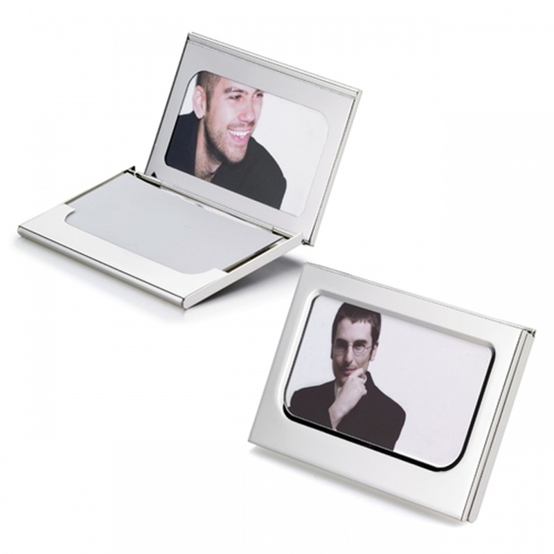 Picture Perfect Photo Silver Plated Business Card Case