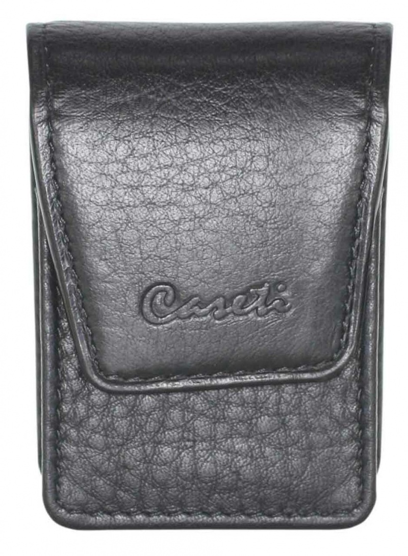Caseti Americano Soft Black Leather Lighter Case